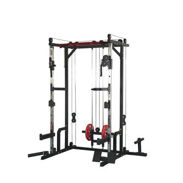 Power Cage w/ LAT Pulldown & 1400LBS Capacity Power Rack